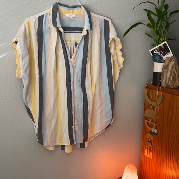 Time and Tru striped button down relaxed shirt. - Picture 1 of 5